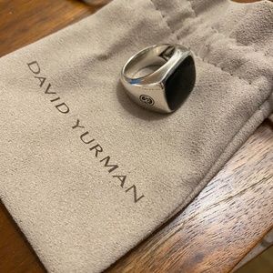 Heirloom Exotic Stone Signet Ring Black Onyx Size 8.5